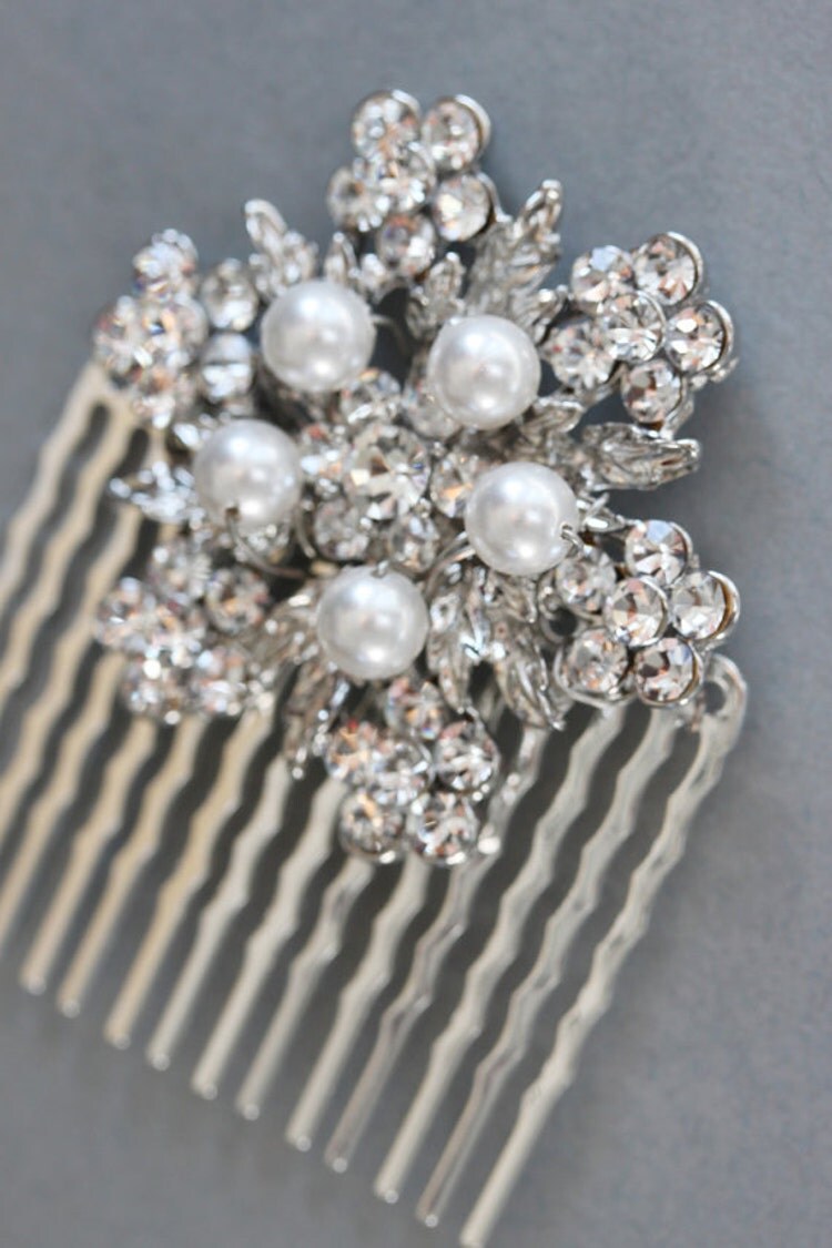 Bridal Comb Wedding Hair Accessories Pearl And by madebymoe