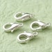 100 pcs bright silver finish lobster clasp 9mm x 5mm (0306)