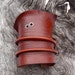 natural kangaroo leather cuff with silver features medium (19)