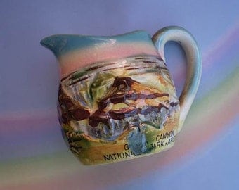 Vintage 40s Grand Canyon National Park Souvenir Pitcher