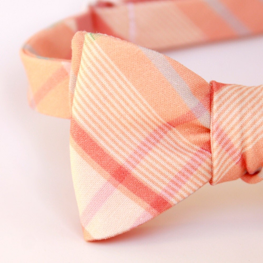 sweet peach bow tie by xoelle on Etsy