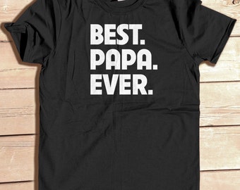 BEST PAPA EVER Personalized Typography Tshirt great gift. heavyweight shirt christmas fathers day gift graphic tee dad tshirt grandpa custom