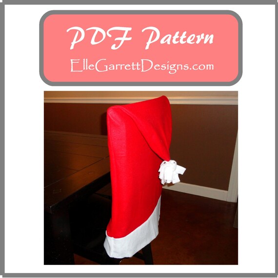items similar to pdf pattern santa hat chair cover on etsy items similar to pdf pattern santa hat chair cover on etsy