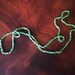 1920s Jade Glass Flapper Necklace.