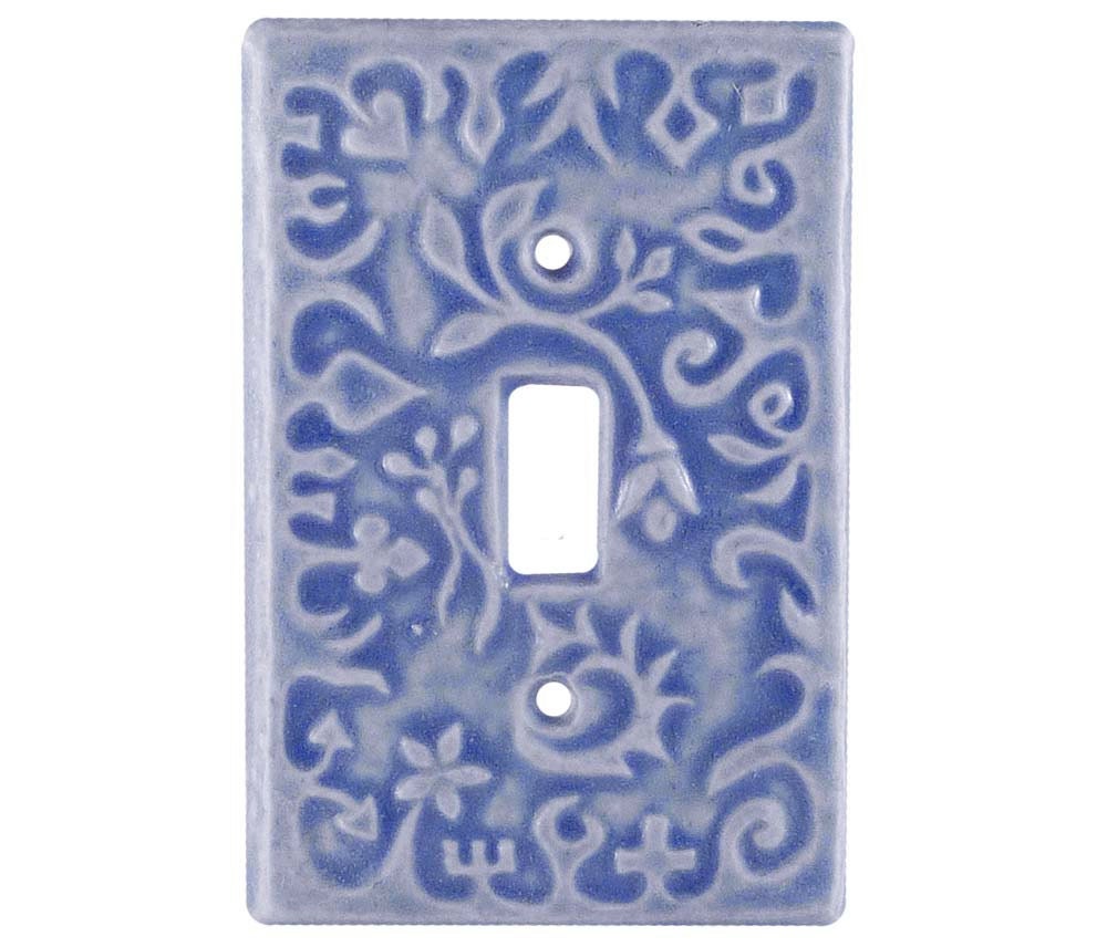Ceramic Light Switch Cover Whimsical Design Single Toggle in