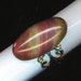 Adjustable Oval Marbled Red Agate Ring . Statement Ring . Cocktail Ring . Filigree Ring Base - Marbled Elegance by enchantedbeads on Etsy