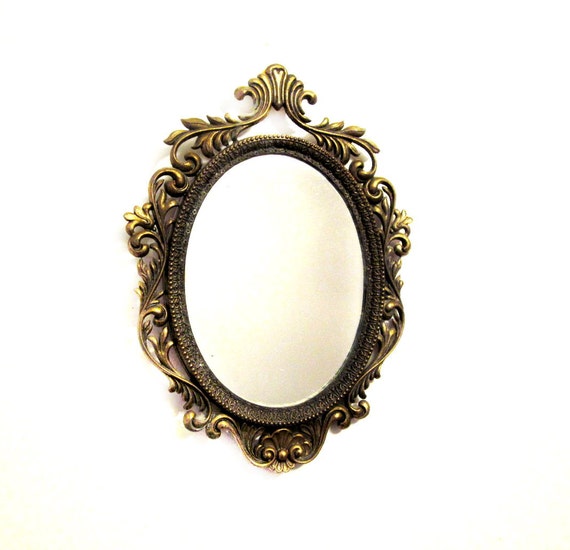 Vintage Italian Brass Framed Mirror / Wall Hanging