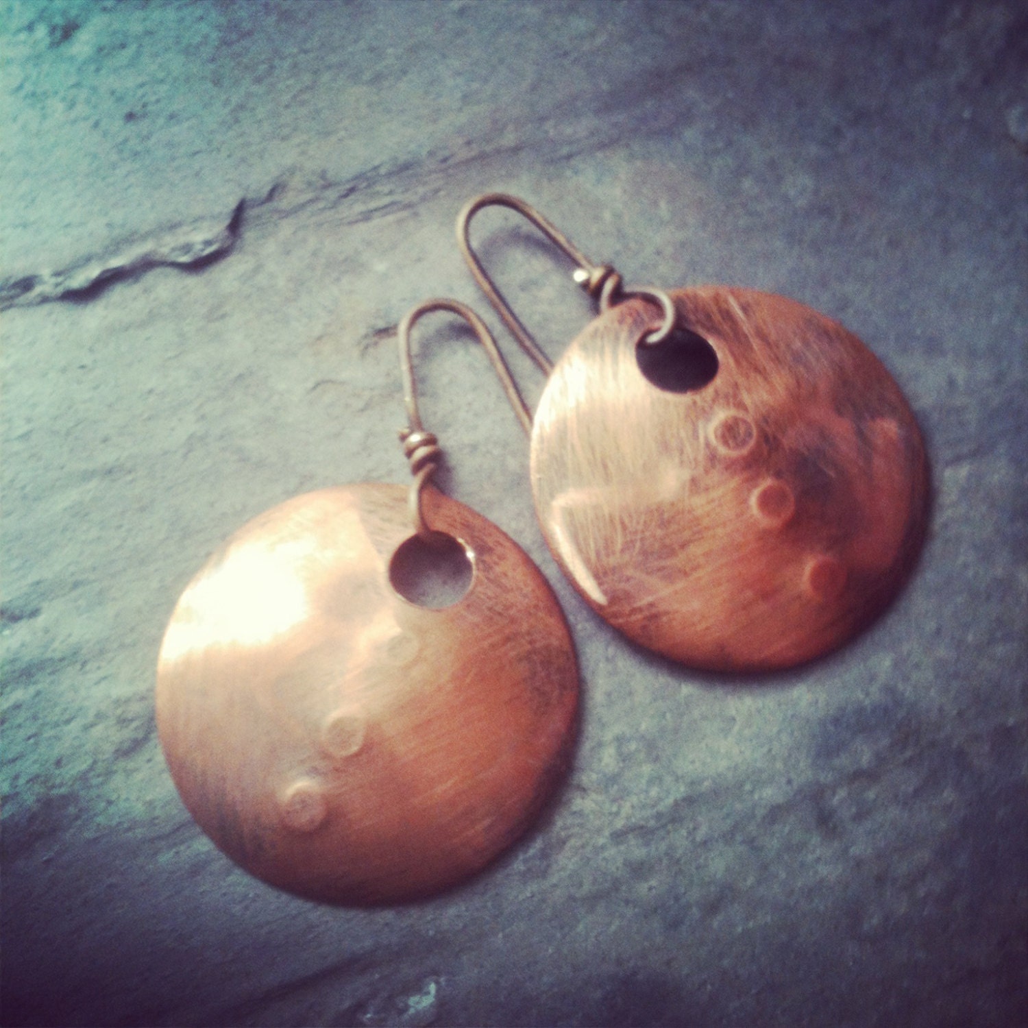 Copper earrings Tribal