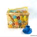 1950s Purse, All Natural Woven Handbag Flowers