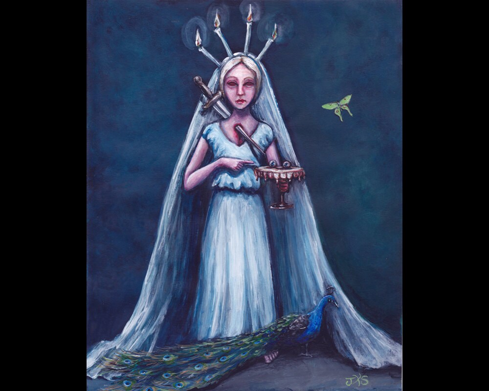 Saint Lucy Original Painting Fairy Tale Saint of Light