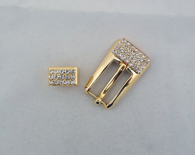 Gold-tone Rhinestone Buckle