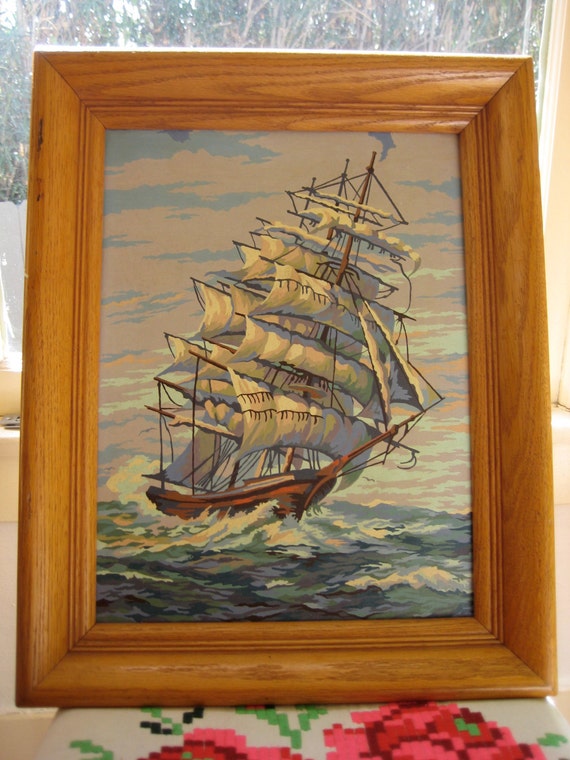 SALE Pirate Ship paint by number painting