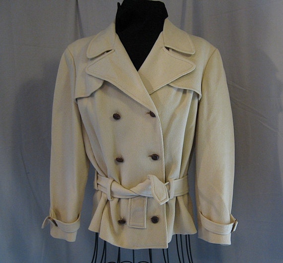 Vintage Evan Picone Winter White Wool Jacket
