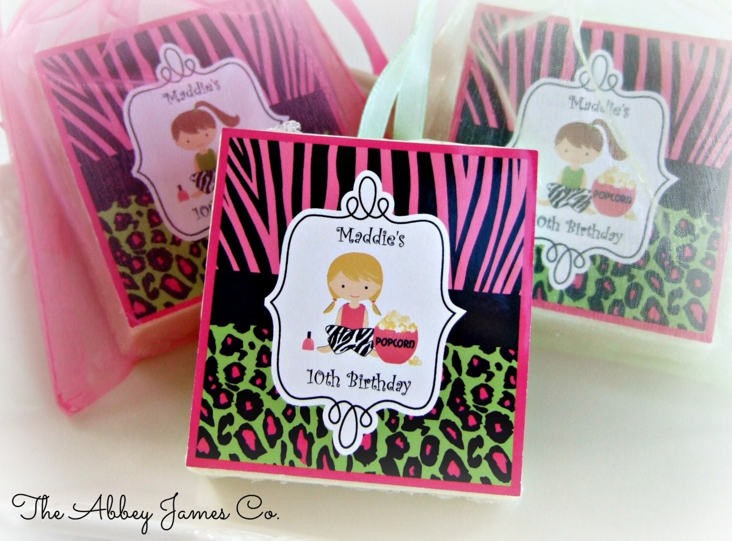 Spa Party Favor Birthday Party Favor Girl Party Favor Zebra