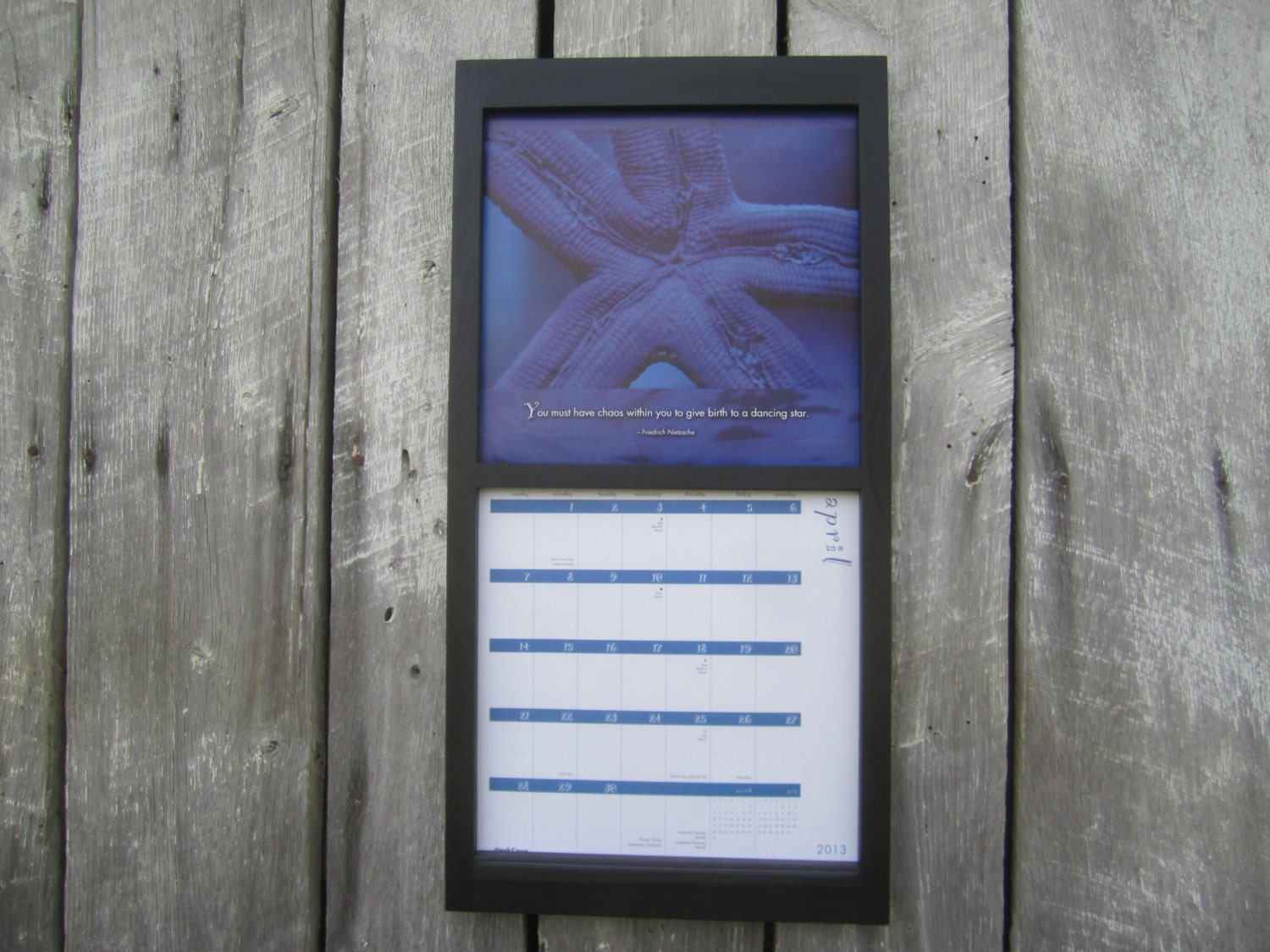 12 X 24 Calendar Wood Frame Holder In Classic
