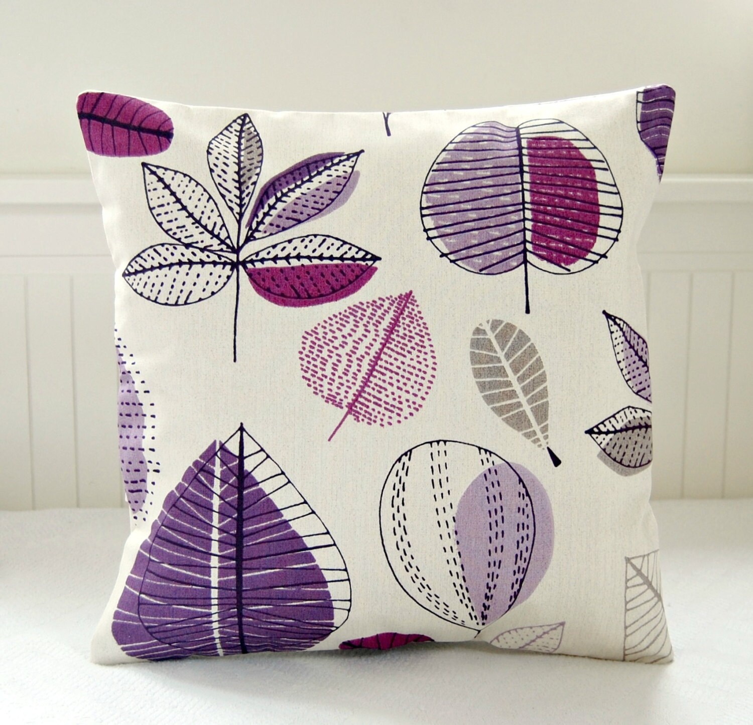 purple accent pillow cover 18 inch velvet chenille cushion