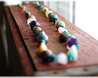Back to the Earth...natural stone long necklace
