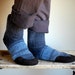 Mens Slipper Socks, Warm & Eco friendly, men size 10, women size 11, Evening Light