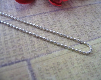 20pc...1.5mm Shiny Silver Ball Chains. Great for pendants, Cabochons, Scrabble and Glass Tiles.