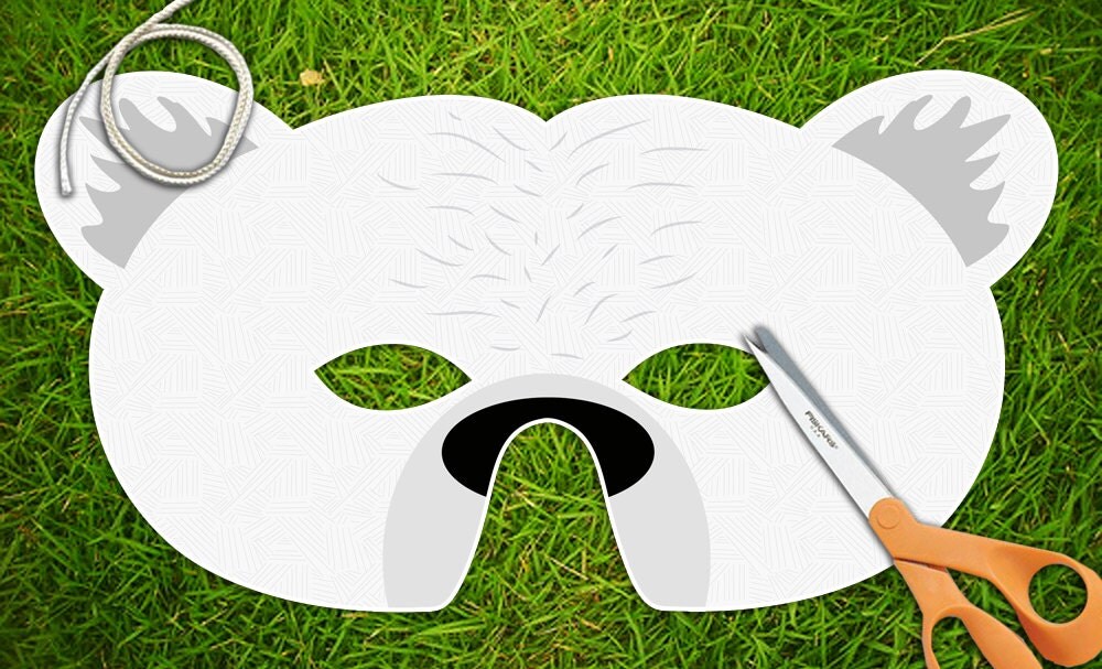Polar Bear Printable Mask Halloween Mask Party By TheRasilisk