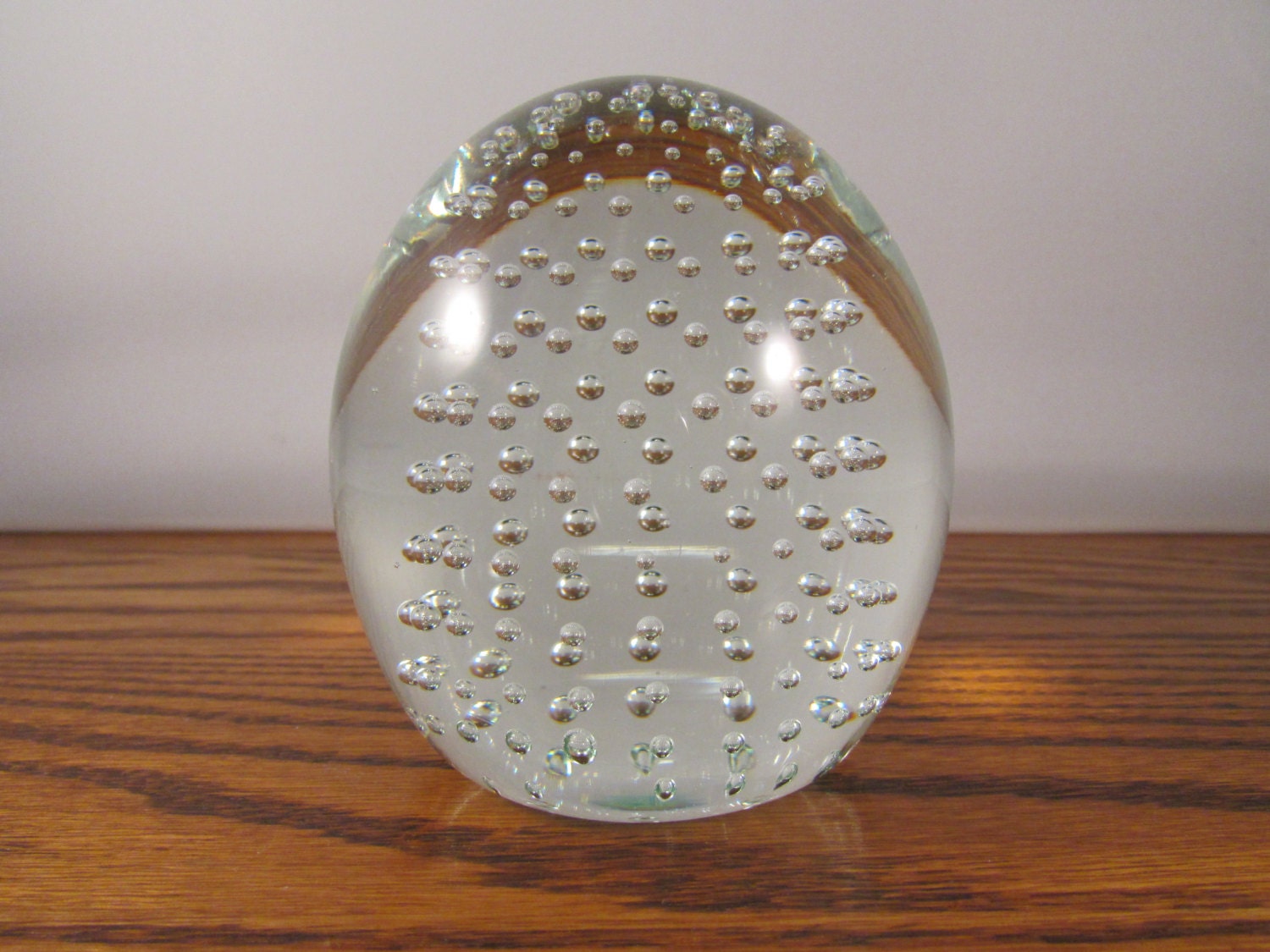 Vintage Murano Glass Egg Paperweight with by LadyRoseTreasures