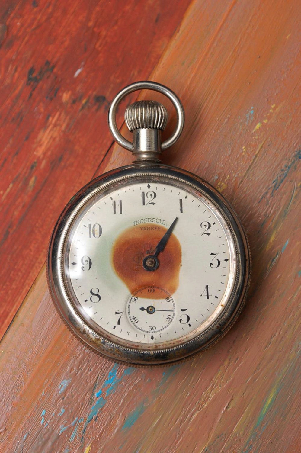 Antique Vintage Ingersoll Yankee Pocket Watch Bow Top Crown