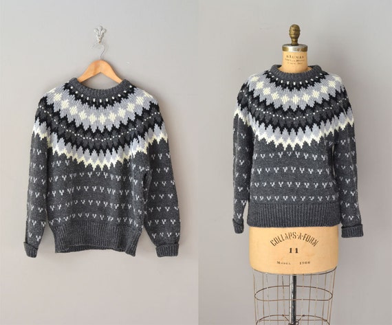fair isle sweater / folk wool sweater / Savonia sweater