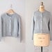 gray wool sweater / gray cardigan / Mineral Cardi
