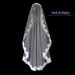 Bridal Veil, Mantilla Wedding Veil, Mantilla Veil, Fingertip Veil, Alencon Lace Edge Veil, Silk White Veil