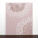 Baby Girl Nursery Art - Pink and Brown Textured Flower Canvas Art - Small Modern Painting 20X24 - IN STOCK