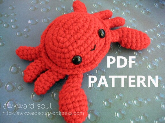 Crab Amigurumi Crochet Pattern PDF