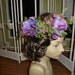 Full head wreath Swedish festival renaissance Purple anemone fern fairy