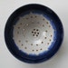 Nautical Blue Ceramic Colander - Cobalt Blue and White - Wedding Shower Gift for Her - Stoneware Kitchen Colander - Stoneware Fruit Bowl