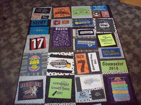 Custom made T Shirt Quilts by Quiltsbybarb on Etsy