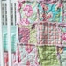 Baby Bedding 3-piece, rag crib quilt,  fitted sheet and ruffled skirt, Pink Love Mix, Girl, ALL NATURAL, baby
