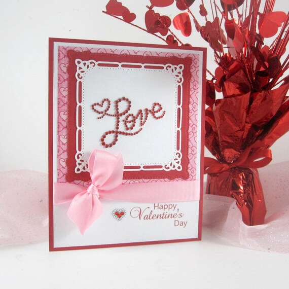 Elegant Valentine's Day card romantic by BellaCardCreations