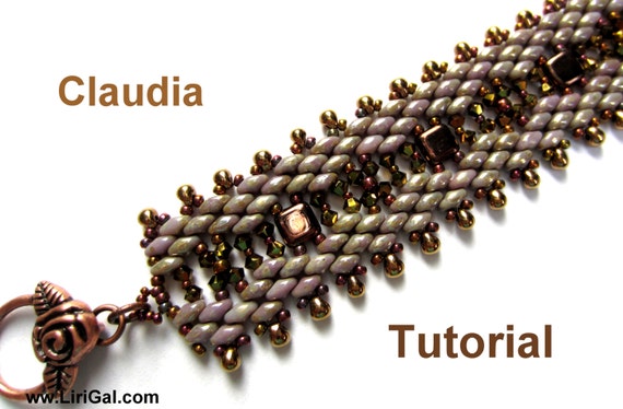 Tutorial Claudia SuperDuo and Tile Beadwork Bracelet PDF