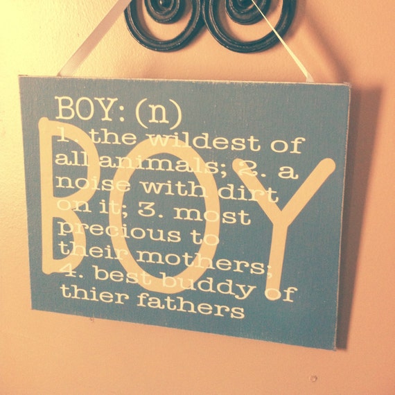Items similar to Baby Boy Definition Sign on Etsy