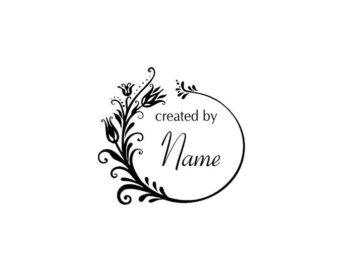 Handle Mounted or Cling Personalized Name custom made rubber stamps C26