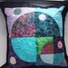 Quilted Pillow Cover Sham 14-inch - Planets & Moons Handmade
