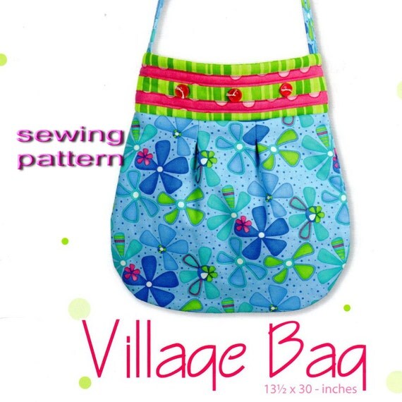 Shoulder Bag sewing pattern for a LARGE 13x30 inch