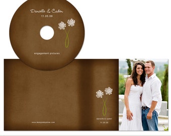 Wildflower Wedding | Elements Photoshop Templates | CD DVD Label and Case