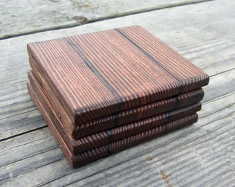 Reclaimed Wood Coasters - Barn board Coaster Set - Rustic Home Decor