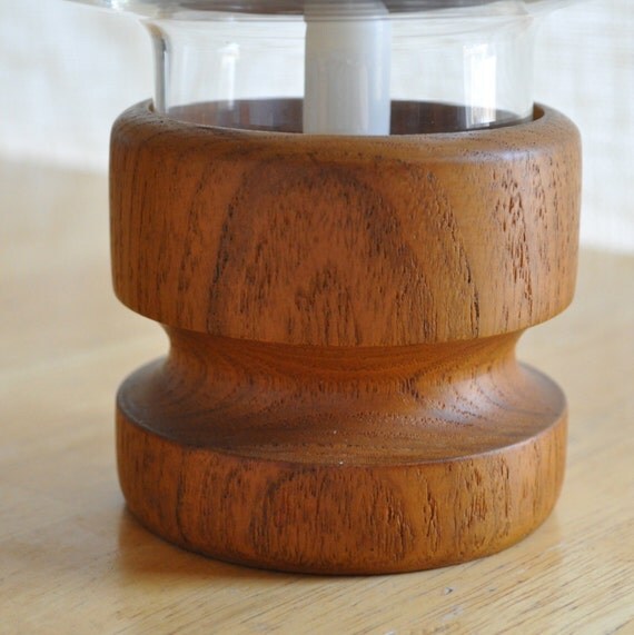 teak hurricane lamp candle holder