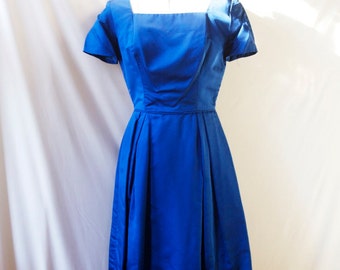 Vintage 50's dress Lord & Taylor, Royal Blue, Cocktail Party Dress