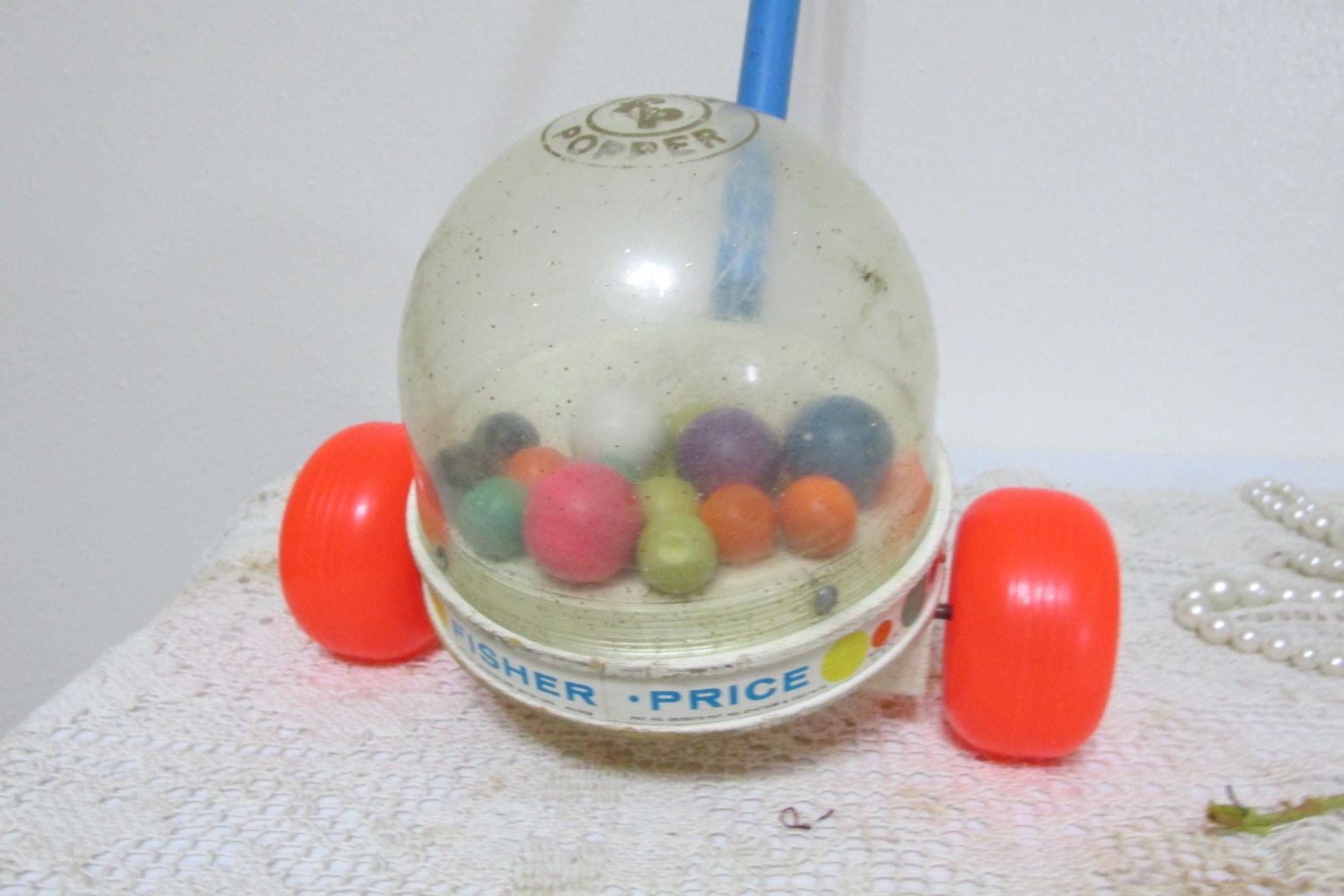 Fisher Price Corn Popper Push Toy 1960s