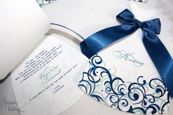 Will you be my bridesmaid, Maid of Honor, Flower girl... (Double Swirls) Il_570xn