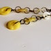 Yellow Button Dangle Earrings