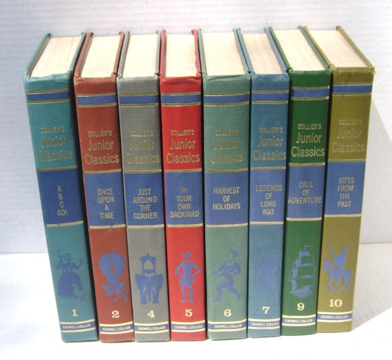 8 Vintage Colliers Junior Classics Book Set 8 by junquegypsy