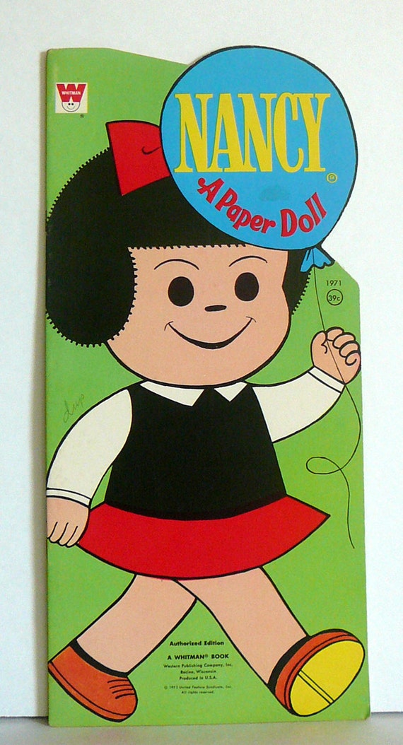 Items Similar To Vintage Paper Dolls Whitman 1970s Nancy